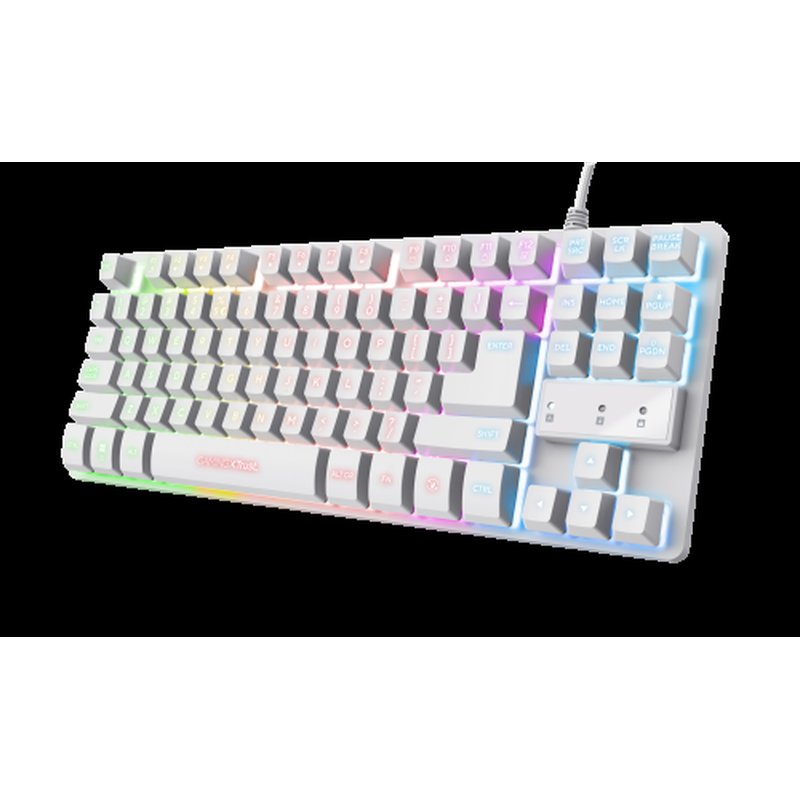 Trust GXT 833W Thado teclado Juego USB QWERTY Español Blanco