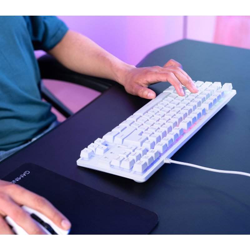 Trust GXT 833W Thado teclado Juego USB QWERTY Español Blanco - Imagen 6