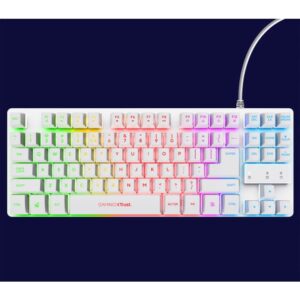 Trust GXT 833W Thado teclado Juego USB QWERTY Español Blanco