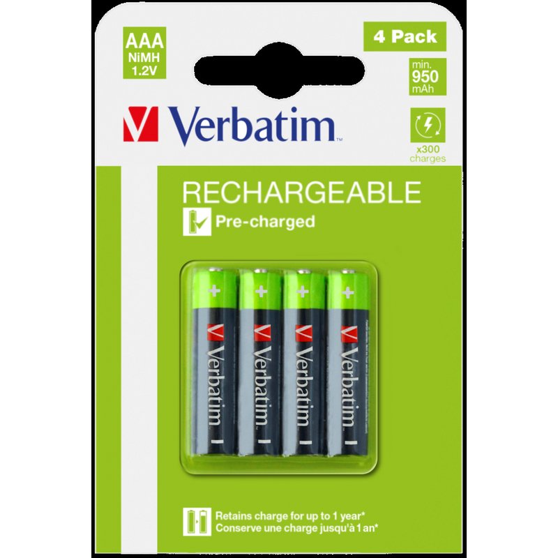 Verbatim 49514 pila doméstica Batería de un solo uso AAA Níquel-metal hidruro (NiMH)