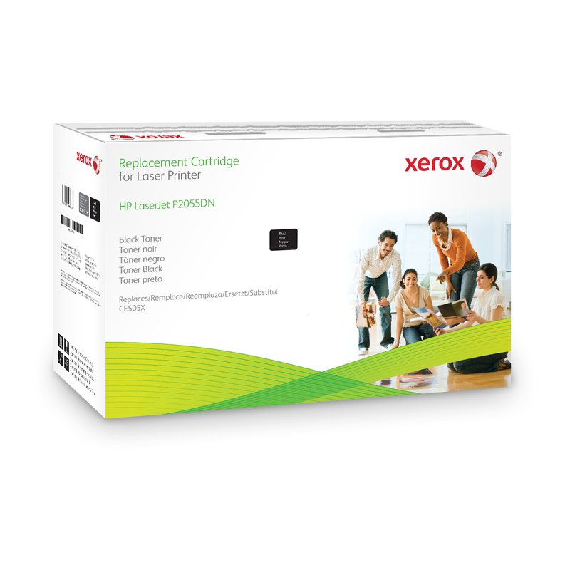 Xerox Cartucho de tóner negro. Equivalente a HP CE505X. Compatible con HP LaserJet P2055