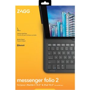 ZAGG Messenger Folio 2 Español Bluetooth Carbón vegetal