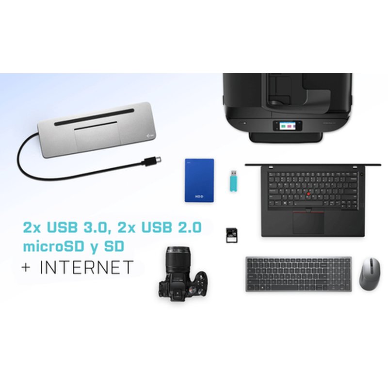 i-tec Metal SB-C Ergonomic 4K 3x Display Docking Station with Power Delivery 85 W + Universal Charger 100 W - Imagen 13