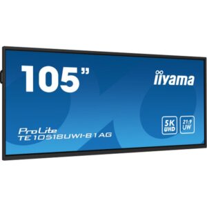 iiyama TE10518UWI-B1AG pantalla de señalización Pizarra de caballete digital 2,67 m (105") LED Wifi 450 cd / m² 5K Ultra HD Negro Pantalla táctil Procesador incorporado Android 24/7 iiyama TE10518UWI-B1AG pantalla de señalización Pizarra de caballete digital 2,67 m (105") LED Wifi 450 cd / m² 5K Ultra HD Negro Pantalla táctil Procesador incorporado Android 24/7