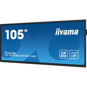 iiyama TE10518UWI-B1AG pantalla de señalización Pizarra de caballete digital 2,67 m (105") LED Wifi 450 cd / m² 5K Ultra HD Negro Pantalla táctil Procesador incorporado Android 24/7 iiyama TE10518UWI-B1AG pantalla de señalización Pizarra de caballete digital 2,67 m (105") LED Wifi 450 cd / m² 5K Ultra HD Negro Pantalla táctil Procesador incorporado Android 24/7