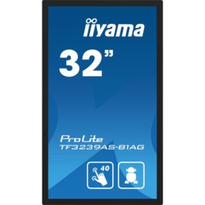 iiyama TF3239AS-B1AG pantalla de señalización Pantalla plana para señalización digital 80 cm (31.5") LED 500 cd / m² 2.4K Ultra HD Negro Pantalla táctil Procesador incorporado Android 24/7 iiyama TF3239AS-B1AG pantalla de señalización Pantalla plana para señalización digital 80 cm (31.5") LED 500 cd / m² 2.4K Ultra HD Negro Pantalla táctil Procesador incorporado Android 24/7