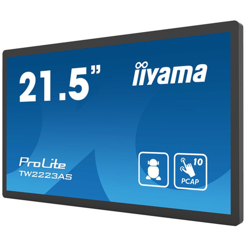 iiyama TW2223AS-B2 pantalla de señalización Panel plano interactivo 54,6 cm (21.5") Wifi 400 cd / m² Full HD Negro Pantalla táctil Procesador incorporado Android 12 24/7 - Imagen 5