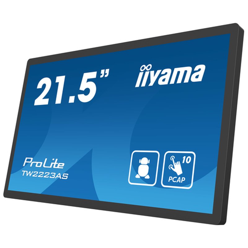 iiyama TW2223AS-B2 pantalla de señalización Panel plano interactivo 54,6 cm (21.5") Wifi 400 cd / m² Full HD Negro Pantalla táctil Procesador incorporado Android 12 24/7 - Imagen 6