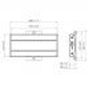 ADAPTADOR HORIZONTAL PARA SUELO O TECHO / 290MM / PLATA