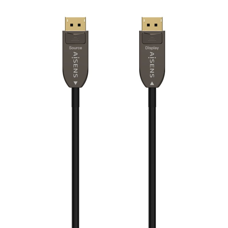 AISENS Cable DISPLAYPORT AOC V1.4 8K@60Hz 4K@120Hz 4:4:4 32.4Gbps, DP/M-DP/M, Negro, 50M