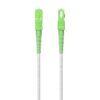 AISENS Cable Fibra Óptica Latiguillo G657A2 3.0 9/125 SMF Simplex CPR DCA LSZH, SC/APC-SC/APC, Blanco, 60 m