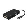 AISENS Conversor USB-C A DVI/HDMI/VGA, USB-C/M-DVI/H-HDMI/H-VGA/H, Negro, 15cm AISENS Conversor USB-C A DVI/HDMI/VGA, USB-C/M-DVI/H-HDMI/H-VGA/H, Negro, 15cm