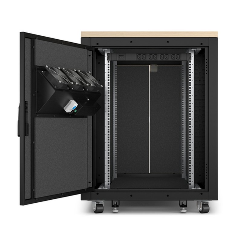 APC AR4017IA armario rack 17U Rack o bastidor independiente Color madera de arce, Negro - Imagen 5