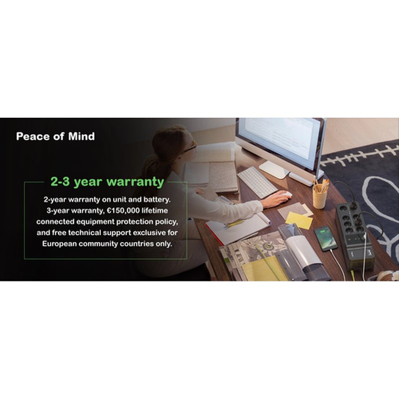 APC BE1050G2-GR sistema de alimentación ininterrumpida (UPS) En espera (Fuera de línea) o Standby (Offline) 1,05 kVA 600 W APC BE1050G2-GR sistema de alimentación ininterrumpida (UPS) En espera (Fuera de línea) o Standby (Offline) 1,05 kVA 600 W - Imagen 4