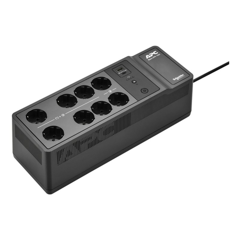 APC BE1050G2-IT sistema de alimentación ininterrumpida (UPS) En espera (Fuera de línea) o Standby (Offline) 1,05 kVA 600 W 8 salidas AC APC BE1050G2-IT sistema de alimentación ininterrumpida (UPS) En espera (Fuera de línea) o Standby (Offline) 1,05 kVA 600 W 8 salidas AC