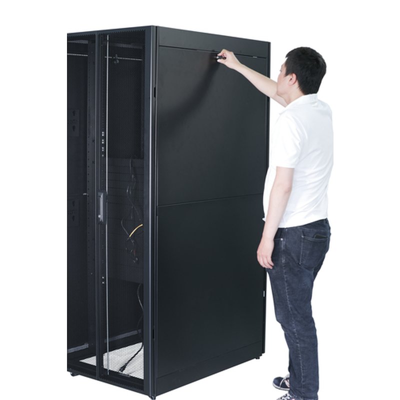 APC EASY RACK 600MM/42U/800MM WITH ROOF SIDE PANEL CASTORS FEET AND 4 BRACKETS NO BOTTOM BLACK Rack o bastidor independiente Negro APC EASY RACK 600MM/42U/800MM WITH ROOF SIDE PANEL CASTORS FEET AND 4 BRACKETS NO BOTTOM BLACK Rack o bastidor independiente Negro - Imagen 5