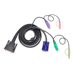 ATEN 10ft PS/2 cable para video, teclado y ratón (kvm) Negro 3 m