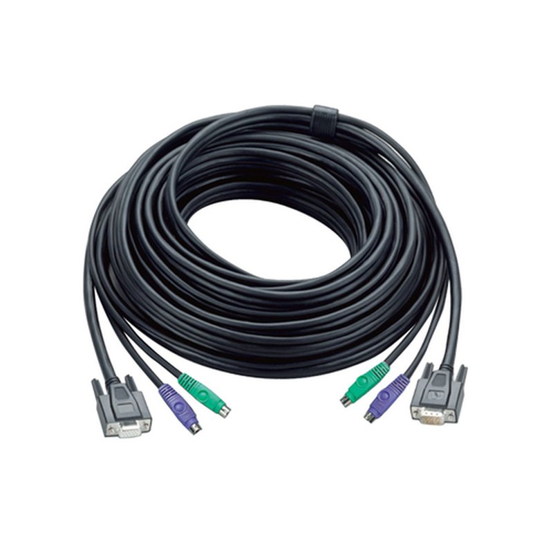ATEN 2L-1005P cable para video, teclado y ratón (kvm) Negro 5 m