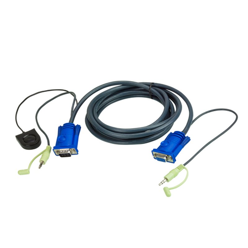 ATEN 2L-5202B adaptador de cable de vídeo 1,8 m VGA (D-Sub) + 3,5mm Negro ATEN 2L-5202B adaptador de cable de vídeo 1,8 m VGA (D-Sub) + 3,5mm Negro
