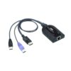 ATEN Adaptador KVM DisplayPort USB compatible Smart Card con Virtual Media y desembebedor de audio