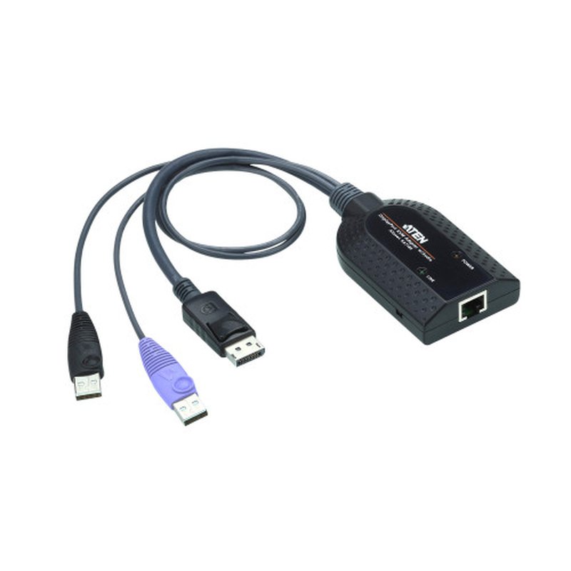 ATEN Adaptador KVM DisplayPort USB compatible Smart Card con Virtual Media y desembebedor de audio