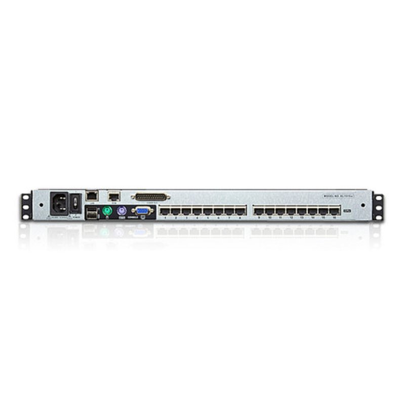 ATEN Consola LCD dual rail con switch KVM por IP integrado multi-interfaz Cat 5 de 16 puertos con acceso compartido desde consolas local/remota - Imagen 2