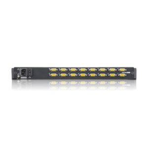Alternative view of ATEN Consola LCD single rail con switch KVM integrado VGA PS/2-USB de 16 puertos