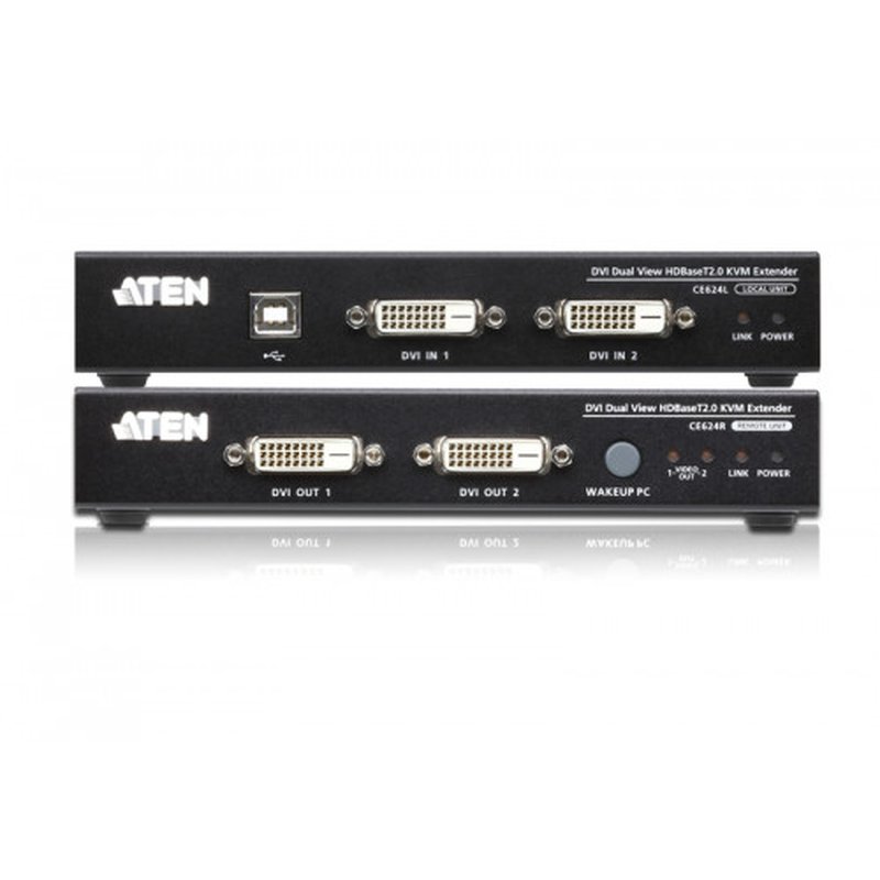 ATEN Extensor KVM HDBaseT™ 2.0 DVI dual display USB (1920 x 1200 a 100m) ATEN Extensor KVM HDBaseT™ 2.0 DVI dual display USB (1920 x 1200 a 100m) - Imagen 2