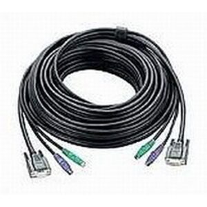 ATEN PS/2 KVM Cable, 20m cable para video, teclado y ratón (kvm) Negro