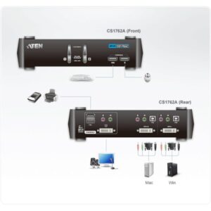 ATEN Switch KVMP™ DVI/Audio USB de 2 puertos ATEN Switch KVMP™ DVI/Audio USB de 2 puertos