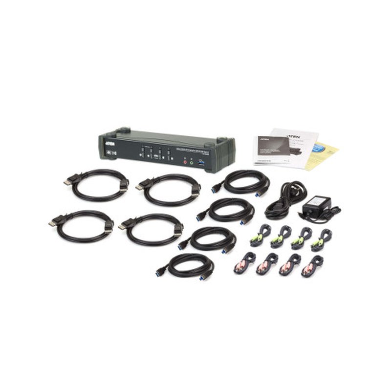 ATEN Switch KVMP™ DisplayPort 4K MST USB 3.0 de 4 puertos (cables incluidos) - Imagen 4