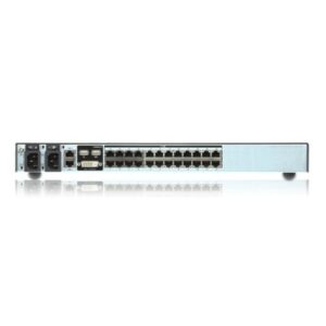 ATEN Switch KVM por IP multi-interfaz Cat 5 de 24 puertos de 1 consola local y 2 consolas remotas