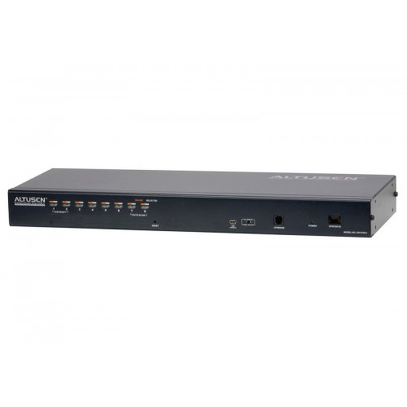 ATEN Switch KVM por IP multi-interfaz Cat 5 de 8 puertos con acceso compartido desde consolas local/remota