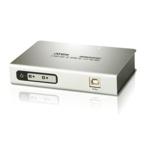 ATEN UC4852-AT base para portátil y replicador de puertos USB 2.0 Type-B Plata
