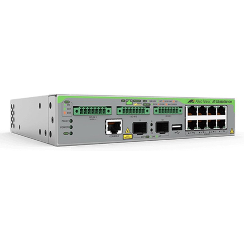 Allied Telesis AT-GS980EM/10H Gestionado L3 Gigabit Ethernet (10/100/1000) Energía sobre Ethernet (PoE) 1U Gris