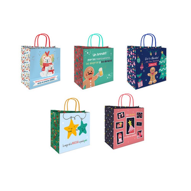 BOLSA CELULOSA NAVIDAD MENSAJES BISMARK 331663 | PACK 25 UNIDADES BOLSA CELULOSA NAVIDAD MENSAJES BISMARK 331663 | PACK 25 UNIDADES
