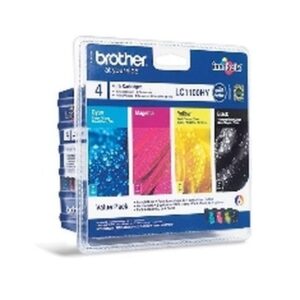 Brother LC1100HYVALBP cartucho de tinta 4 pieza(s) Original Negro, Cian, Magenta, Amarillo