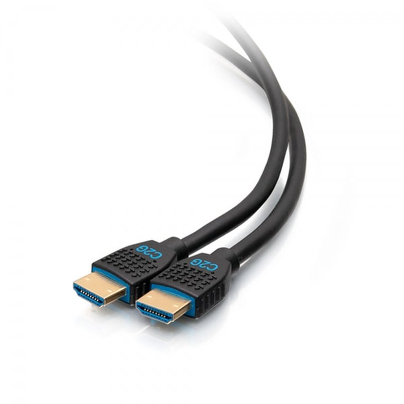 C2G Cable HDMI ultra flexible de alta velocidad con serie de rendimiento de 0,3 m - 4K 60 Hz para instalación en pared y con clasificación CMG (FT4)