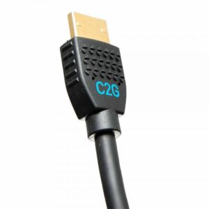 C2G Cable HDMI ultra flexible de alta velocidad con serie de rendimiento de 0,3 m - 4K 60 Hz para instalación en pared y con clasificación CMG (FT4)