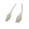 CABLE IMPRESORA LANBERG USB MACHO/USB MACHO FERRITA 3M TRANSPARENTE CABLE IMPRESORA LANBERG USB MACHO/USB MACHO FERRITA 3M TRANSPARENTE
