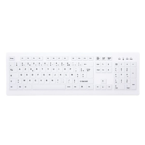 CHERRY AK-C8100F-FUS-W/FR teclado RF inalámbrico AZERTY Francés Blanco