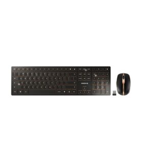 CHERRY DW 9000 SLIM teclado Ratón incluido RF Wireless + Bluetooth QWERTY Inglés de EE. UU. Negro