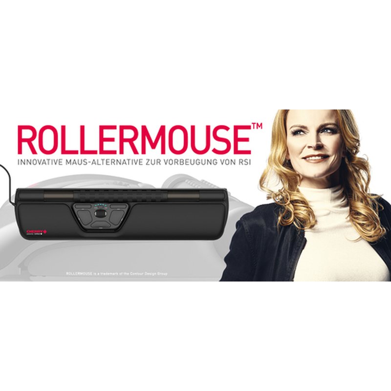 CHERRY ROLLERMOUSE™ ratón Ambidextro USB tipo A Óptico 2800 DPI - Imagen 2