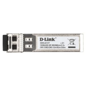 D-Link DEM-431XT red modulo transceptor Fibra óptica 10000 Mbit/s SFP+ D-Link DEM-431XT red modulo transceptor Fibra óptica 10000 Mbit/s SFP+