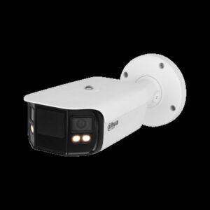 (DH-IPC-PFW5849P-A180-E2-ASTE-0360B) DAHUA CÁMARA IP BULLET PANORÁMICA TIOC DUO WDR WIZSENSE 2X4MP LED IR & LUZ CÁLIDA IP67 ALARMA SONIDO / LUZ AZUL&ROJA 3.6MM POE