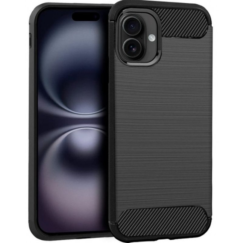 FUNDA MOVIL BACK COVER COOL CARBON BLACK IPHONE 16