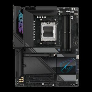 Alternative view of GIGABYTE Placa base X870E AORUS PRO - Compatible con CPUs AMD Ryzen 9000, VRM digital de 16+2+2 fases, hasta 8000MHz DDR5 (OC), 4xPCIe 5.0 + 4xM.2, Wi-Fi 7, LAN 2.5GbE, USB 3.2 Gen 2x2