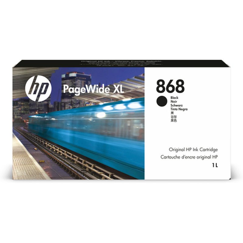 HP Cartucho de tinta negra PageWide XL 868 de 1 litro
