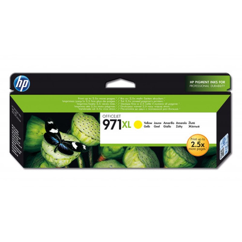 HP Cartucho de tinta original 971XL de alta capacidad amarillo