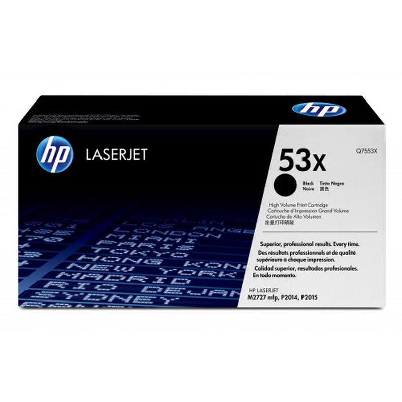 HP Cartucho de tóner original LaserJet 53X de alta capacidad negro